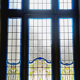 Art Deco stained glass transom window, circa 1900, 20th century