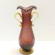 Brown and Yellow Murano Glass Amphora Vase by Fratelli Toso, Italy