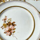 8 Petites assiettes en porcelaine OLYMPIA motif fleuris et dorure