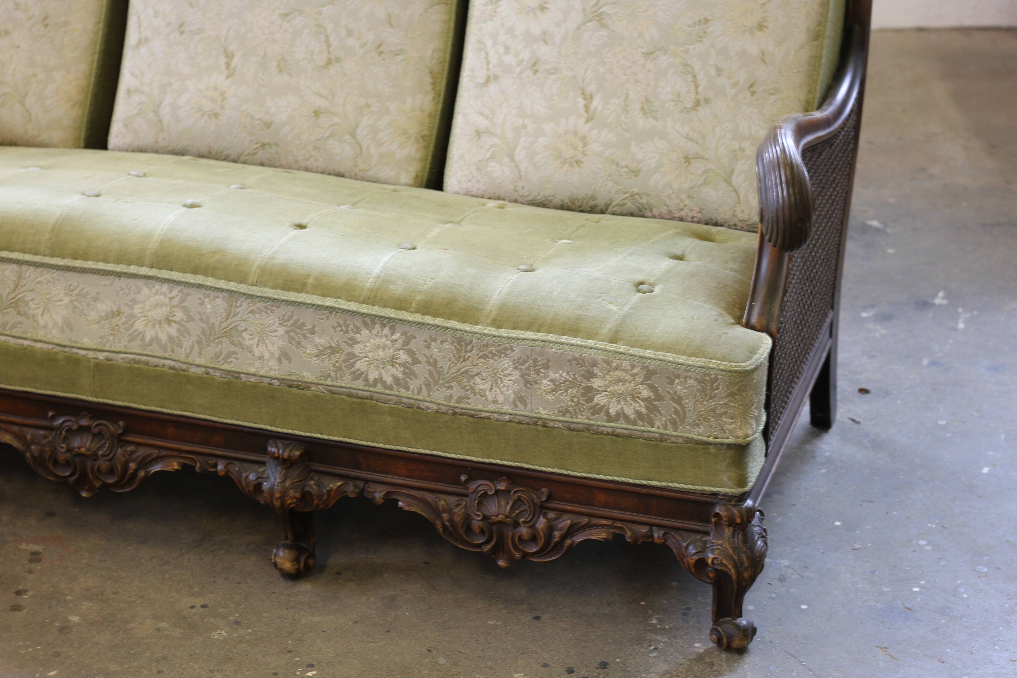 Bergere Sofa from 1900s, French Inspired, Danish Craftmanship