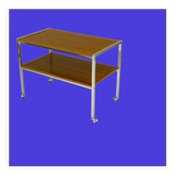 1970s Walnut and Chrome Trolley