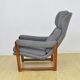 Scandinavian Rosewood Wingback Armchair with Wool Upholstery, 1960