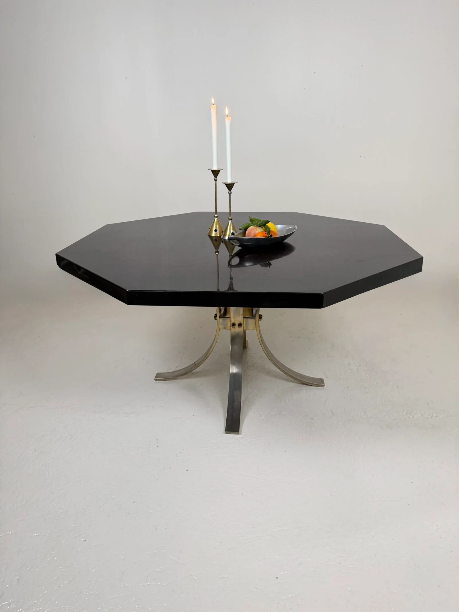Octagonal dining table in resin, Italy 1970s