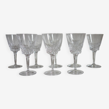 8 verres à vin cristal de Vannes vintage