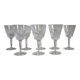 8 vintage Vannes crystal wine glasses