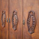 Bookcase carved wood 3 old doors, bookcase window beveled