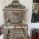 Large antique wooden birdcage
