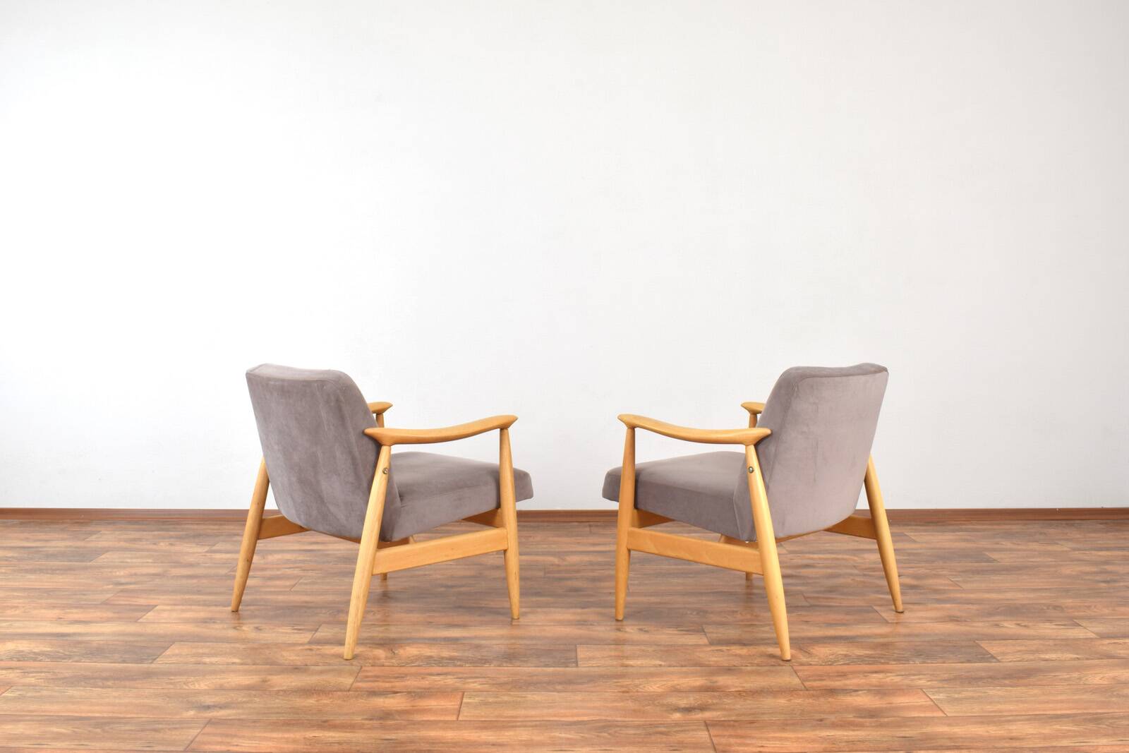 Mid-Century Polish Lounge Chairs by J. Kędziorek, 1960s. Set of 2.