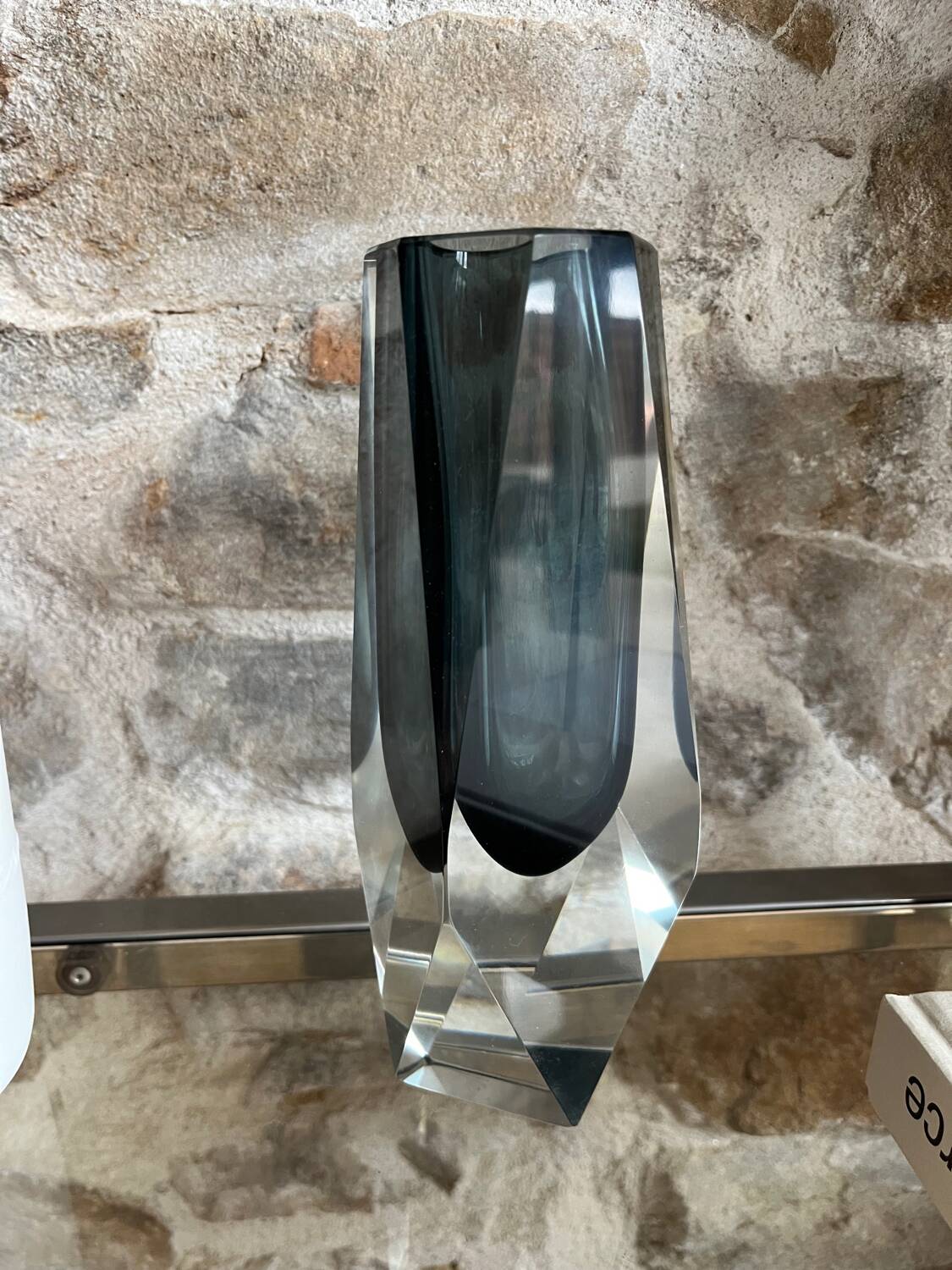 Sommerso Vase by Flávio Poli for Seguso, Murano