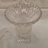 Bohemian crystal pedestal vase
