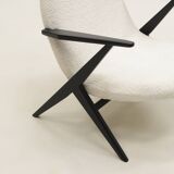 Mid-century vintage design bouclé armchair, 1960s Netherlands.