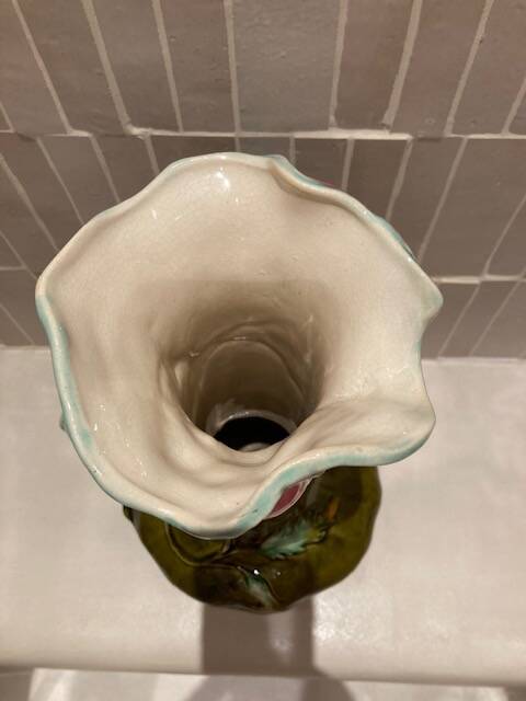 Large Art Nouveau barbotine vase