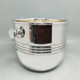 1960s Astonishing Silver Plated Ice Bucket by Sheratonn. Made in Italy.