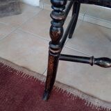 Napoleon III chair in blackened painted wood