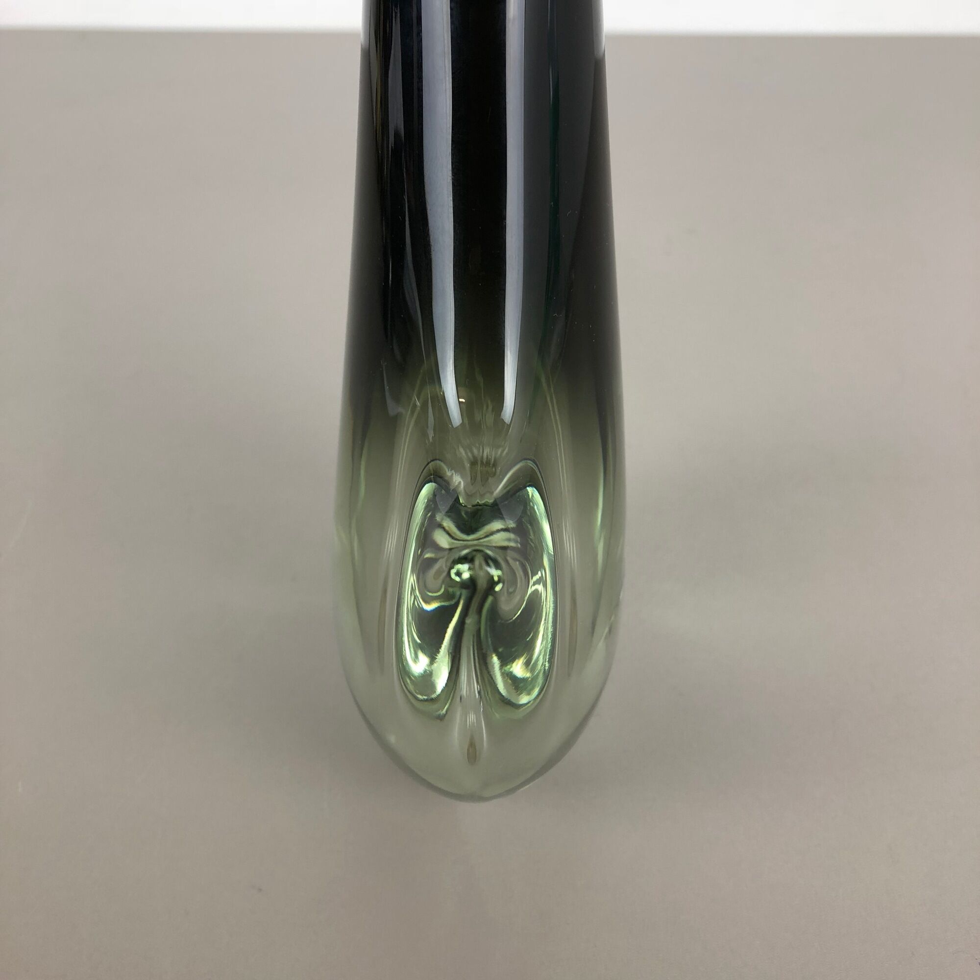 Multi-Color Heavy Large Murano Glass Sommerso Vase, Italy, 1970s