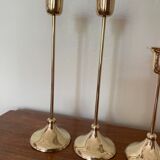 Gilded brass candlesticks