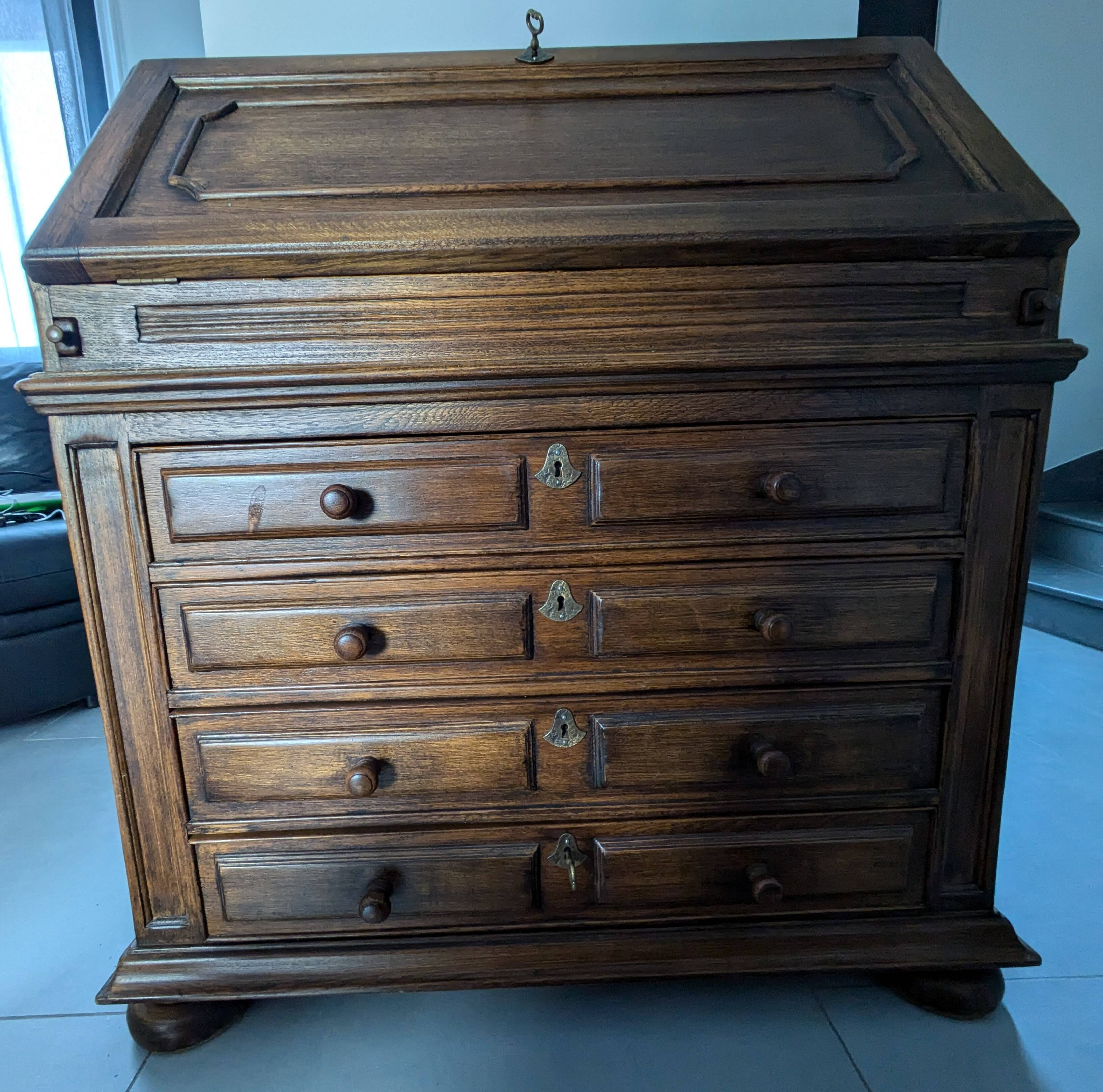 Solid wood secretary