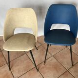 3 chairs barrel 50/60s skaï