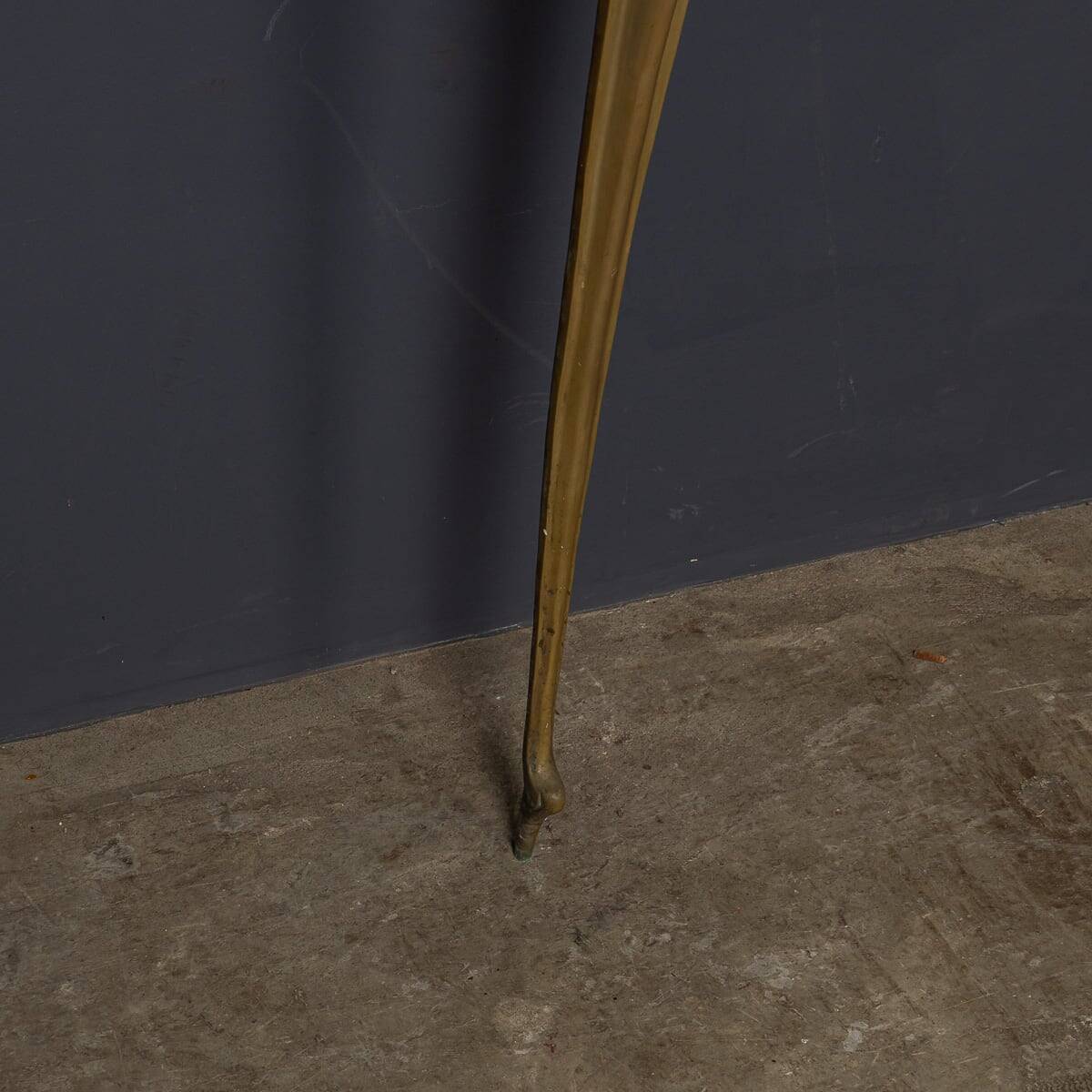 MID 20thC ITALIAN BRASS & MARBLE CONSOLE WITH MIRROR c.1950