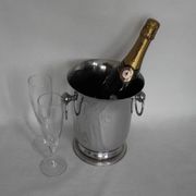 Seau à Champagne Jean Couzon Silver Inox avec poignées fixes 4428