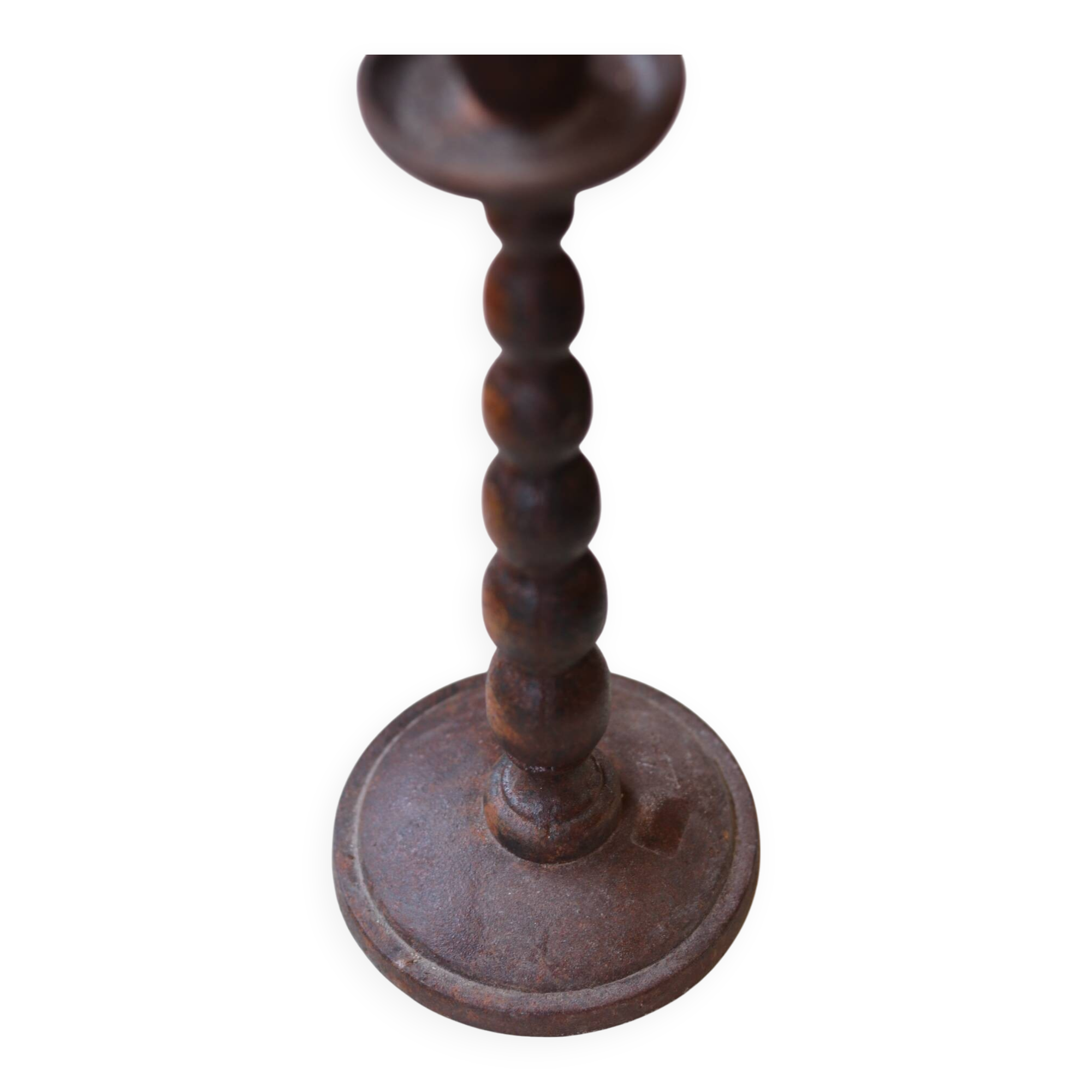 Cast iron candlestick, late 19th century