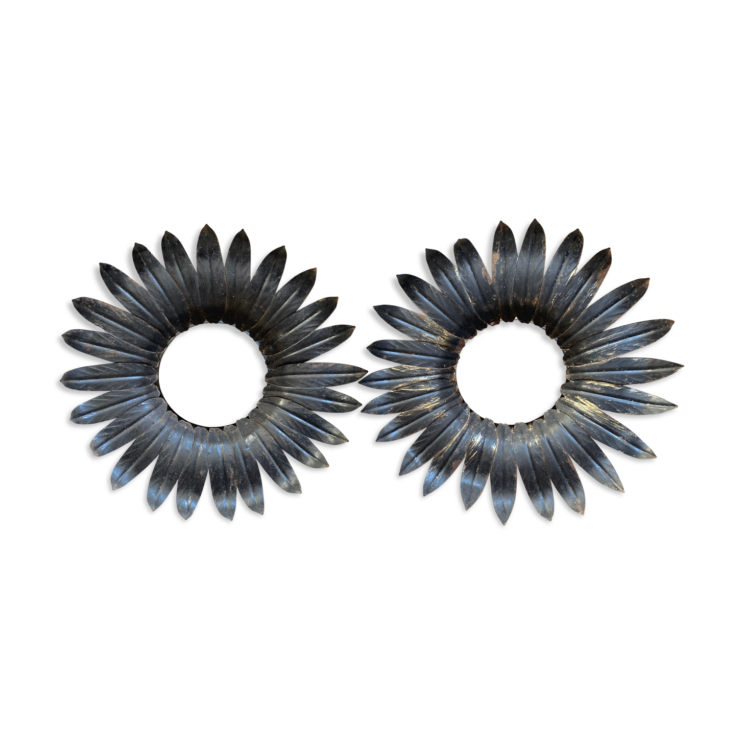 Paire d’appliques fleurs