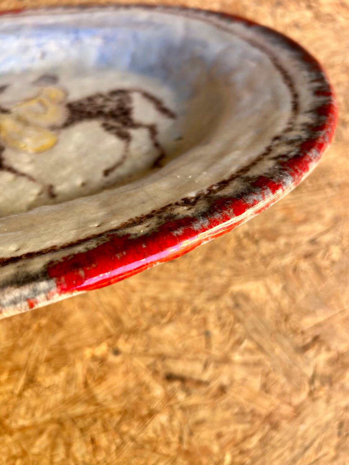Large ceramic platter by Eugenio Patarino (Italy)