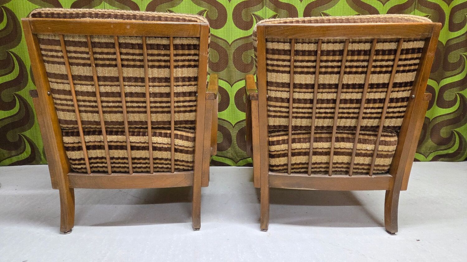 Art Deco armchair pair 1950