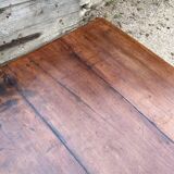 Solid wood farmhouse dining table with 2 drawers early 1900