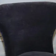 Vintage Office or Dining Chair in Navy Blue Velvet with Halo Studs