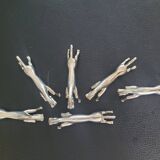 Set of 6 horse knife holders