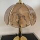 Vintage lamp in gold metal and smoked glass