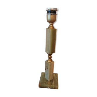 Foot lamp bedside desk onyx brass 1950 60