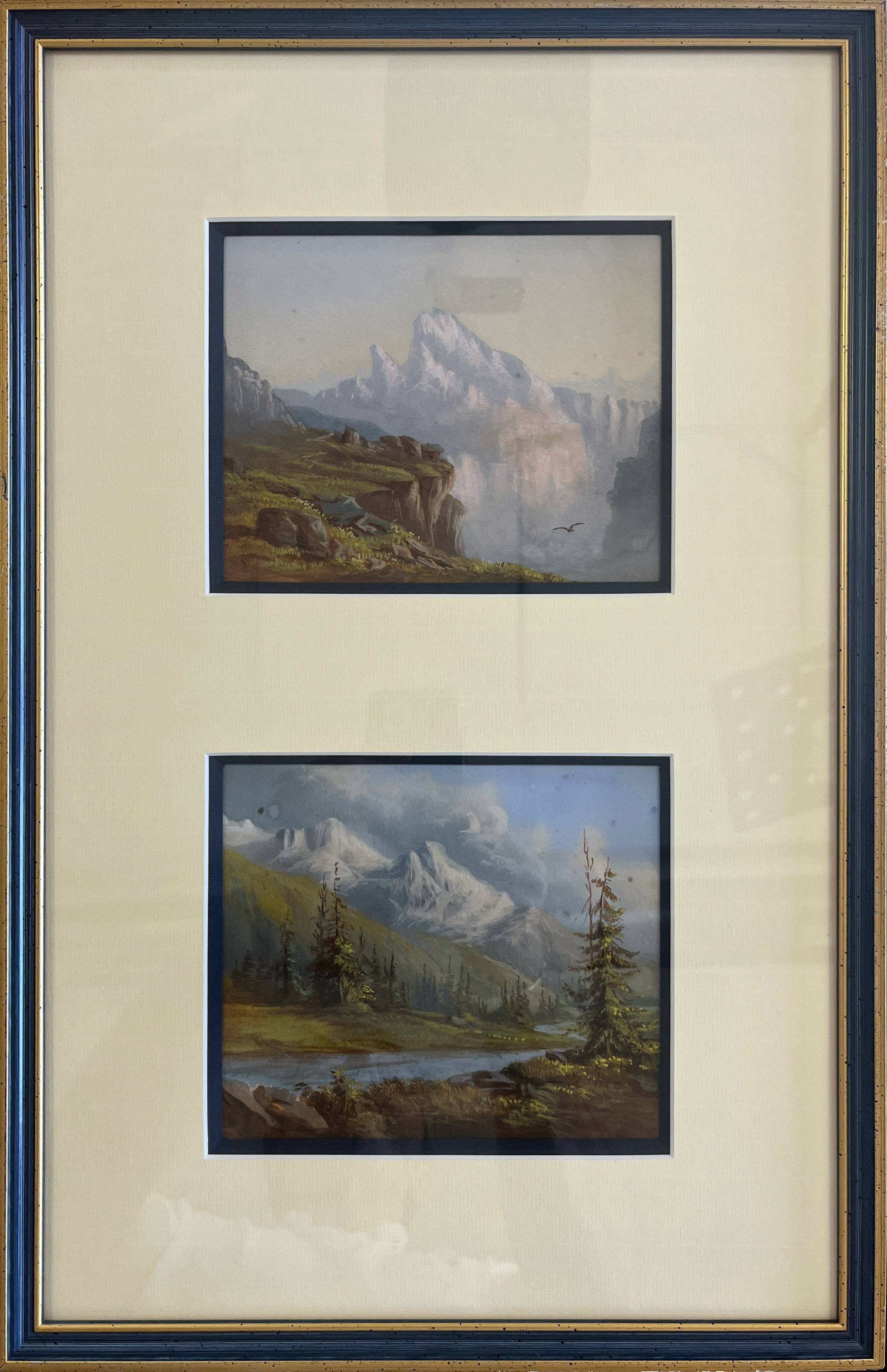 Chamonix Mont Blanc painting "Dôme du Goûter" and "Grand Murevan"