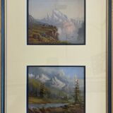 Chamonix Mont Blanc painting "Dôme du Goûter" and "Grand Murevan"