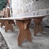 Pair of rustic benches 265 cm