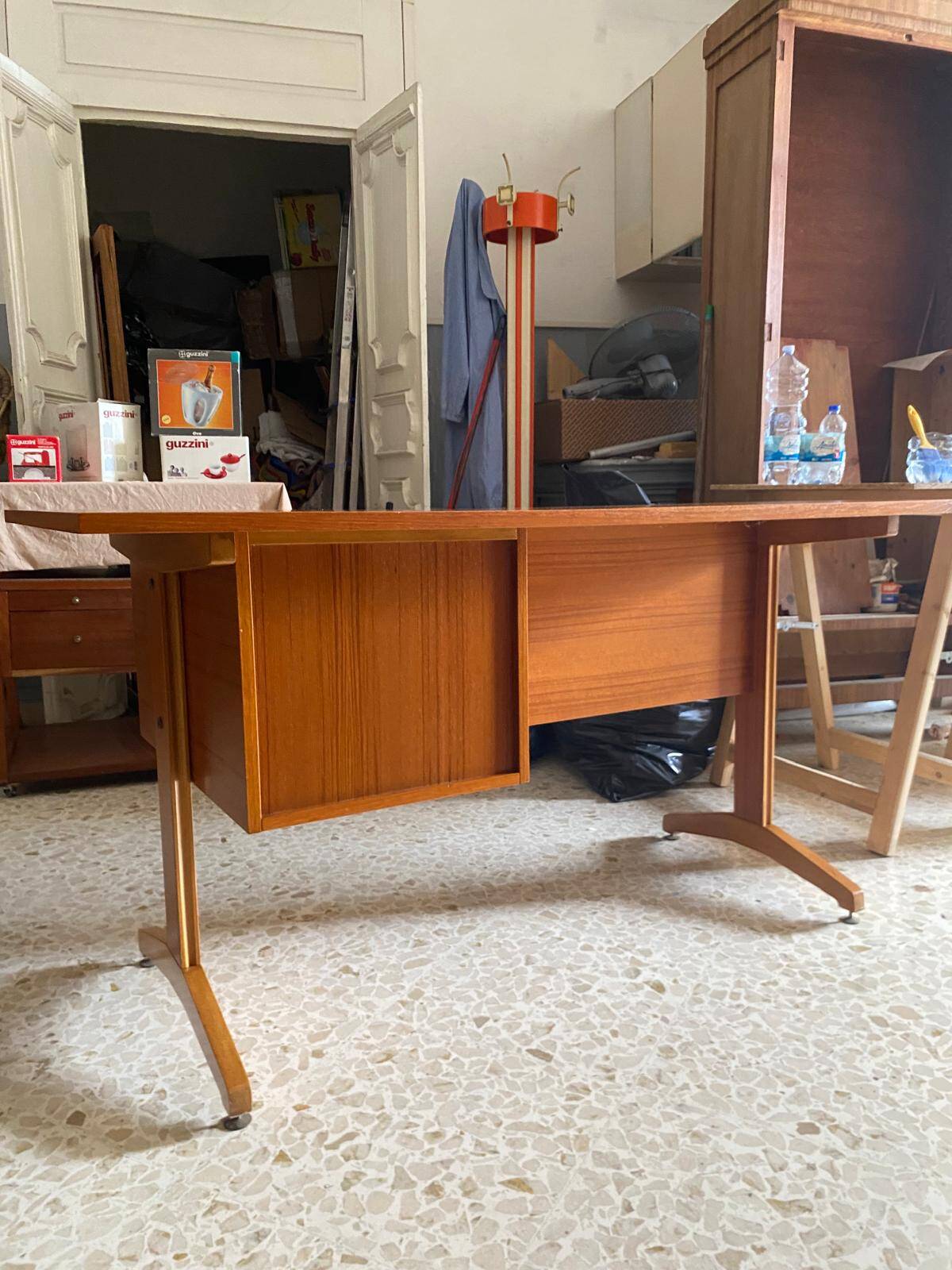 1960s scandinavian desk in teak wood