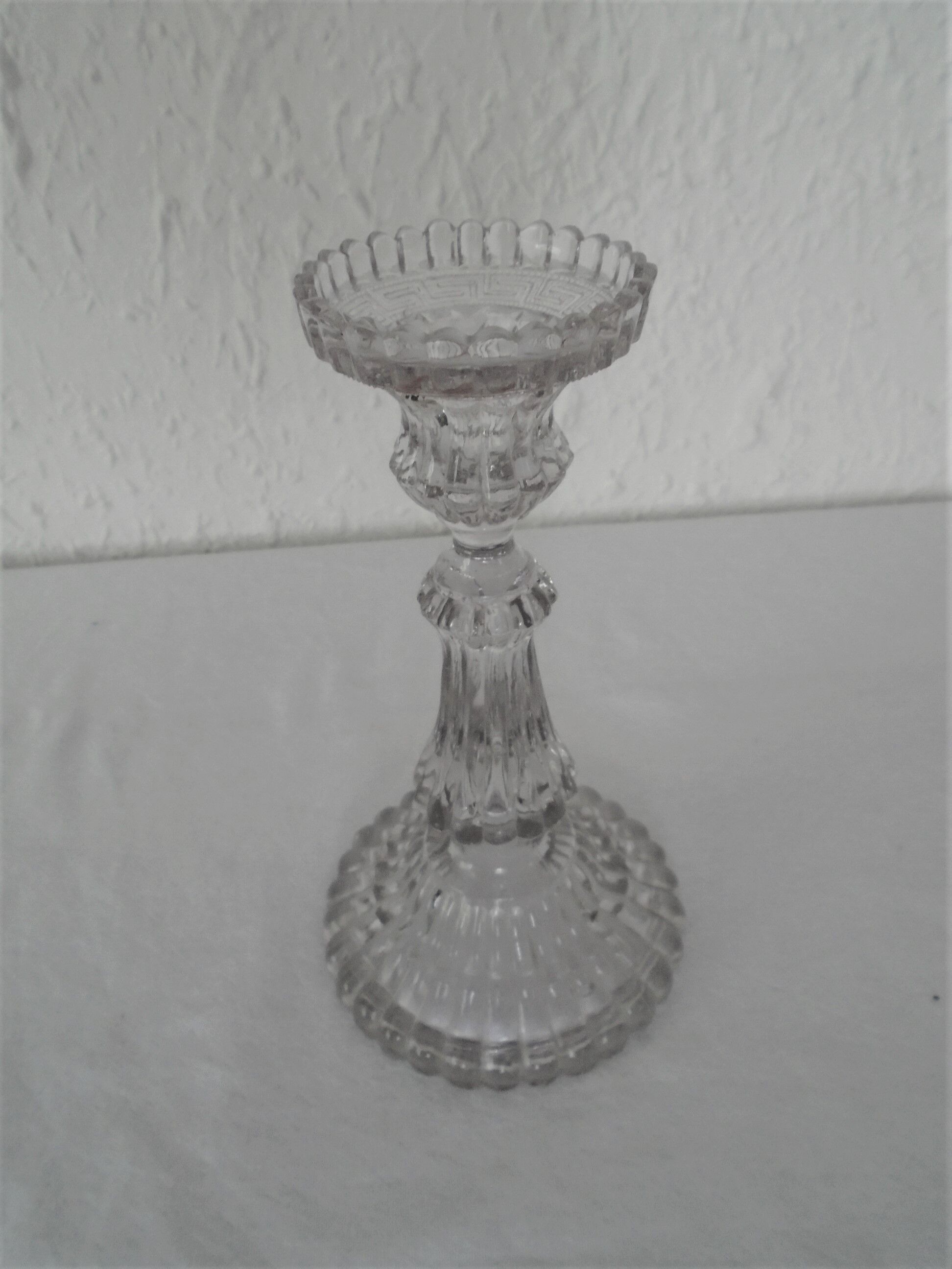 Candlestick old portieux glass
