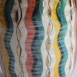 Colorful 1950s vase by Hubert Bequet, Belgium