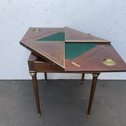 Table for games "Handkerchief" Napoleon III mahogany and brass fillet XIX century