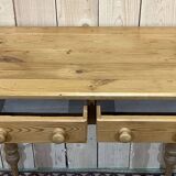 English fir desk table from the 1950s