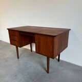 Vintage desk two-sided teak