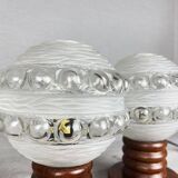 Paire de lampes de table portugaises en bois du milieu du siècle