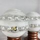 Pair Portuguese mid century wooden  table lamps