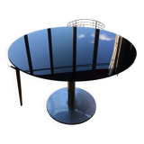 Chrome and glass dining table