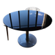 Chrome and glass dining table