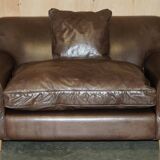 Large leather loveseat Terence Conran Chelsea