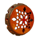 LARGE RED CERAMIC WALL LIGHT DESIGN 1950.
