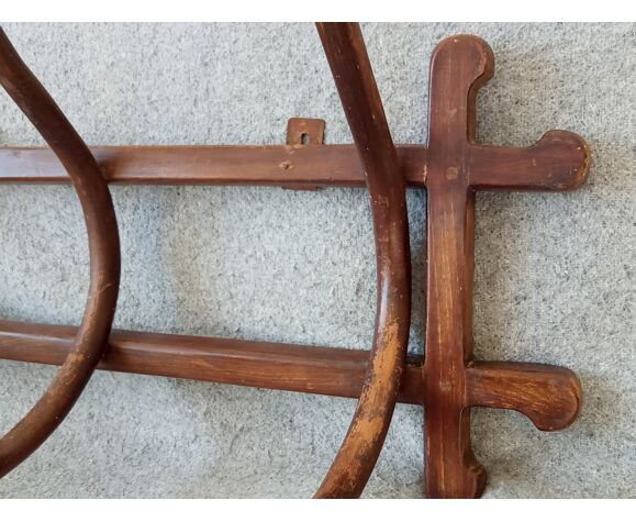 Curved wooden coat rack circa 1900