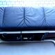 XDark brown leather chaise longue